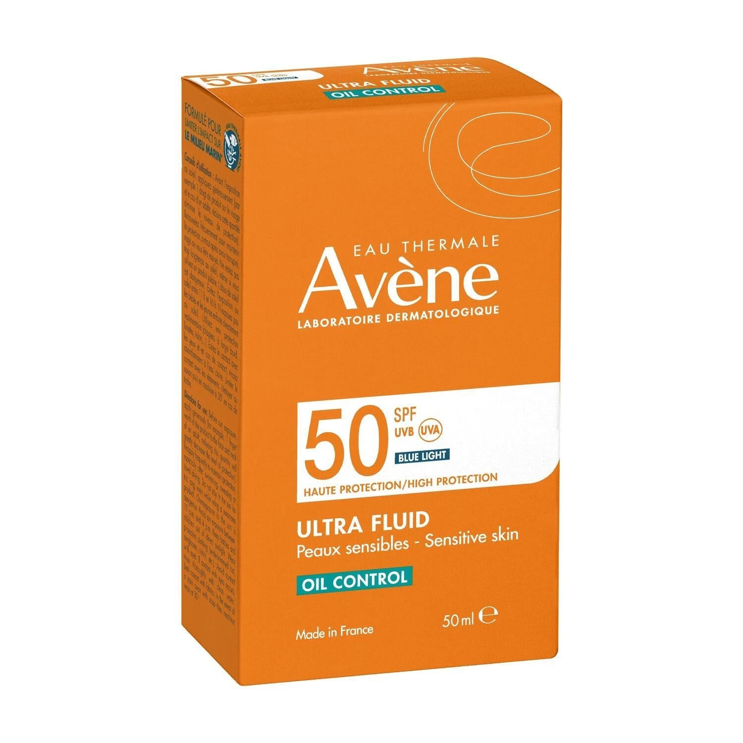 Avene Ultra Fluid Oil Control SPF50 Sunscreen for Oily Skin - High Protection, Oil-Free, Lightweight