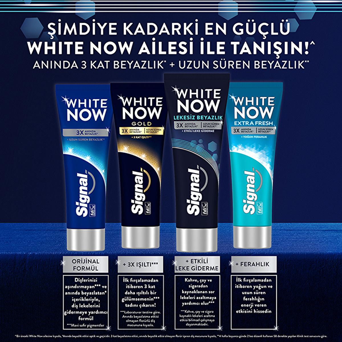 Signal White Now Whitening Toothpaste - Instant 3x Whitening, Stain Removal - 2.54 fl oz
