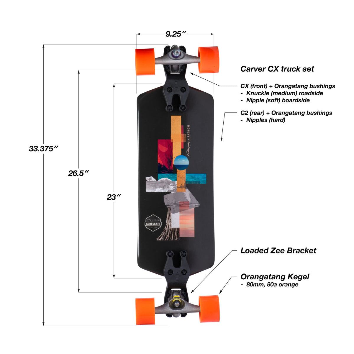 Loaded Fathom Drift Surfskate Complete
