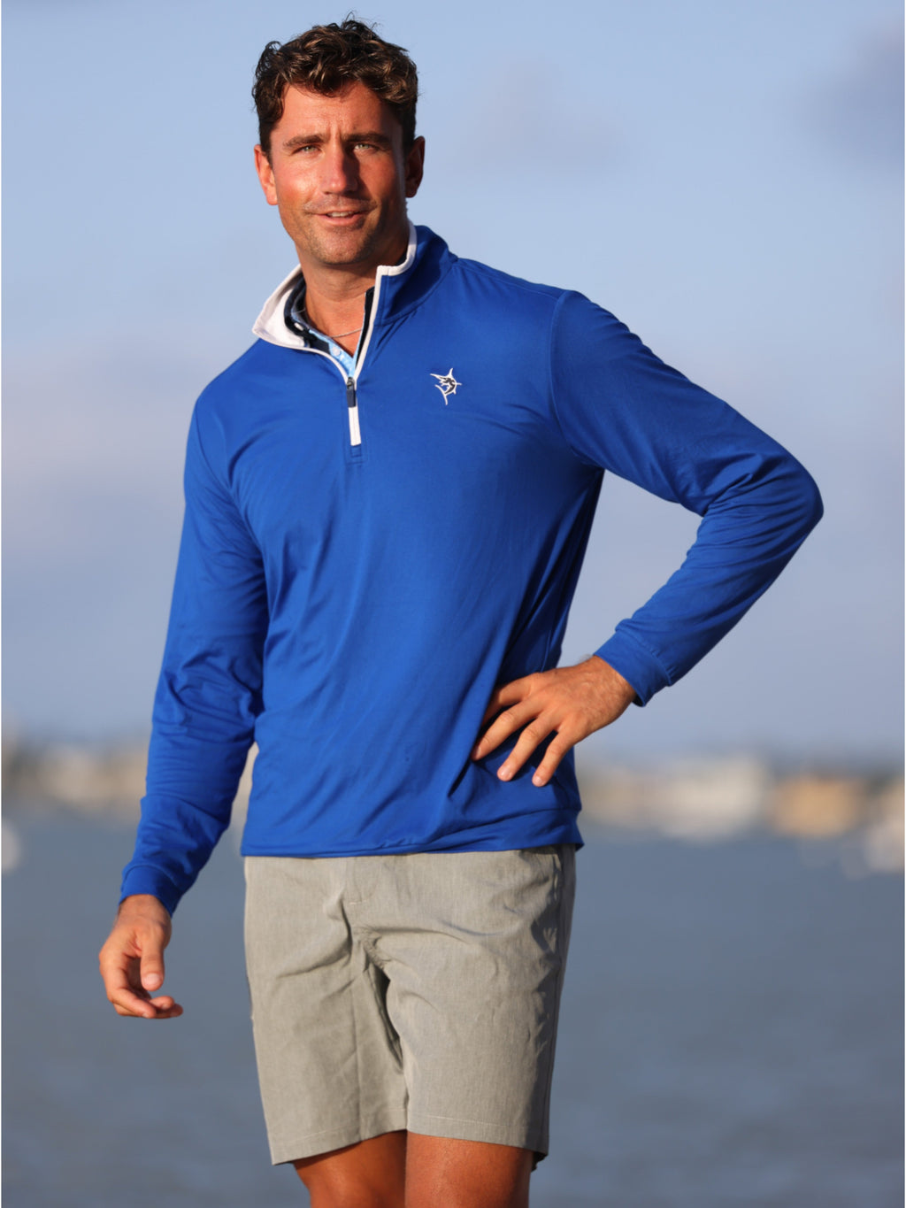White Water Life Long Beach Quarter Zip Ultra Soft Lightweight — detail shot 9