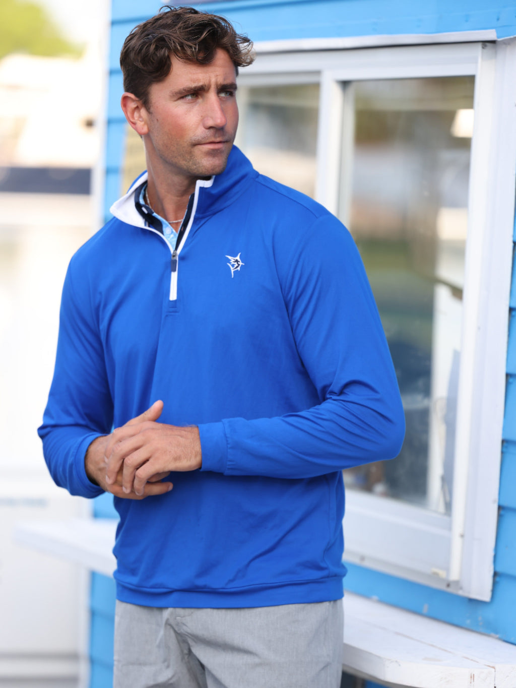 White Water Life Long Beach Quarter Zip Ultra Soft Lightweight — detail shot 7