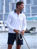 Long Beach Quarter Zip Ultra Soft Lightweight – White Water Life, view 5