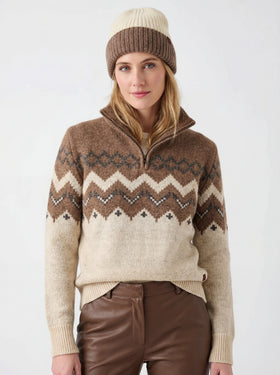 Skyward Alpaca/Wool Sweater (Brown)