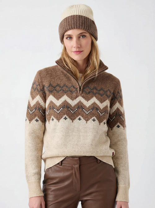 Adirondack Field Skyward Alpaca/Wool Sweater (Brown) — main product shot