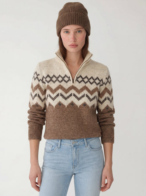 Adirondack Field Skyward Alpaca/Wool Sweater (Ivory) — Ivory detail