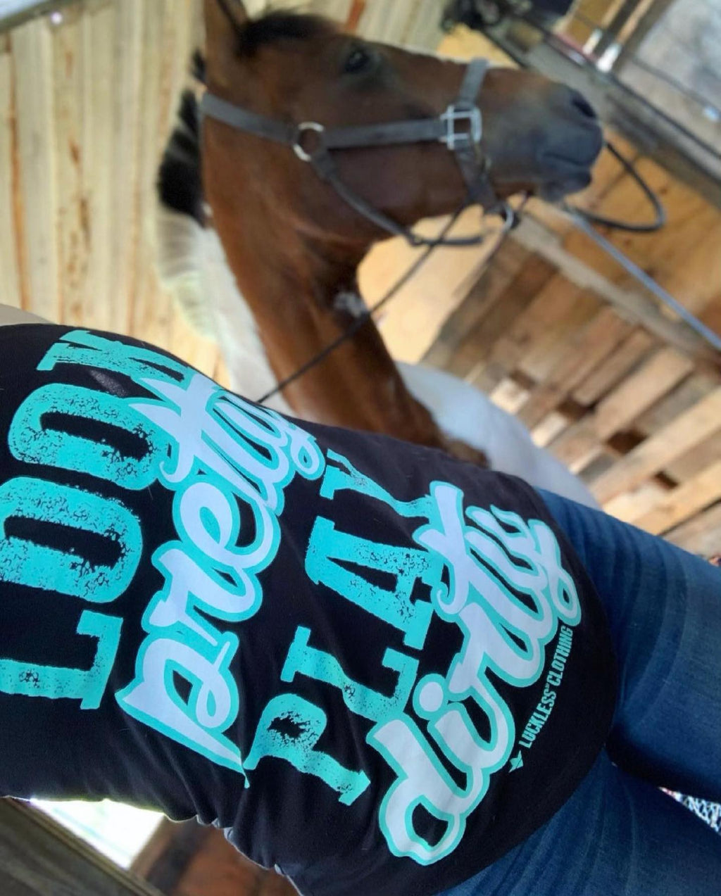 Luckless Outfitters Look Pretty Play Dirty Tank Top — side view