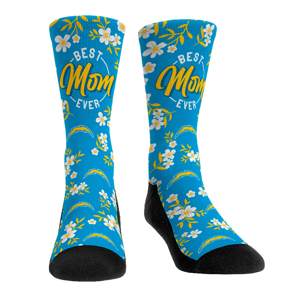 Rock 'Em Socks Rock 'Em Socks Los Angeles Chargers - Best Mom Floral — main product shot