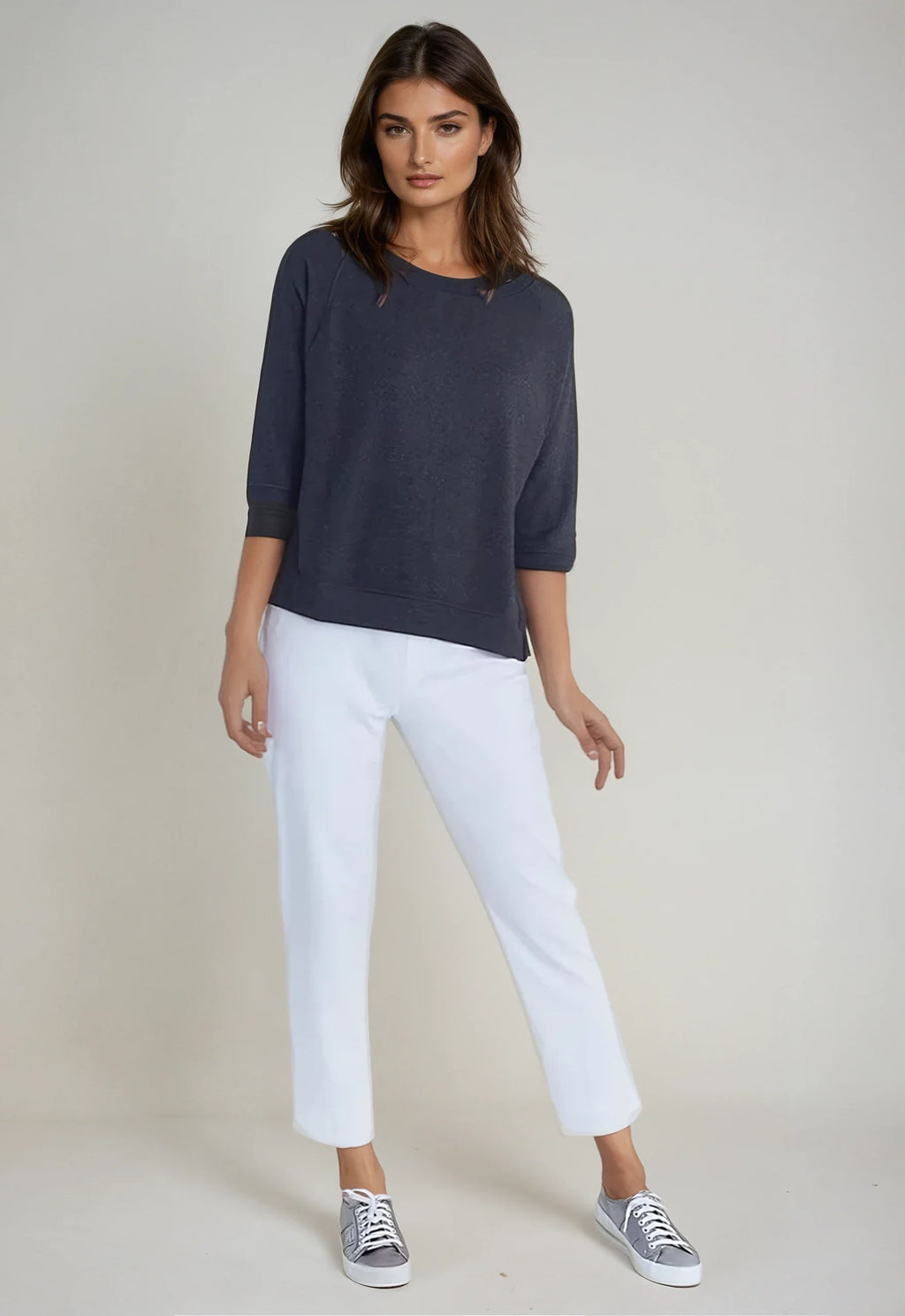 Buki Lounger Crew Sweatshirt — in-use photo