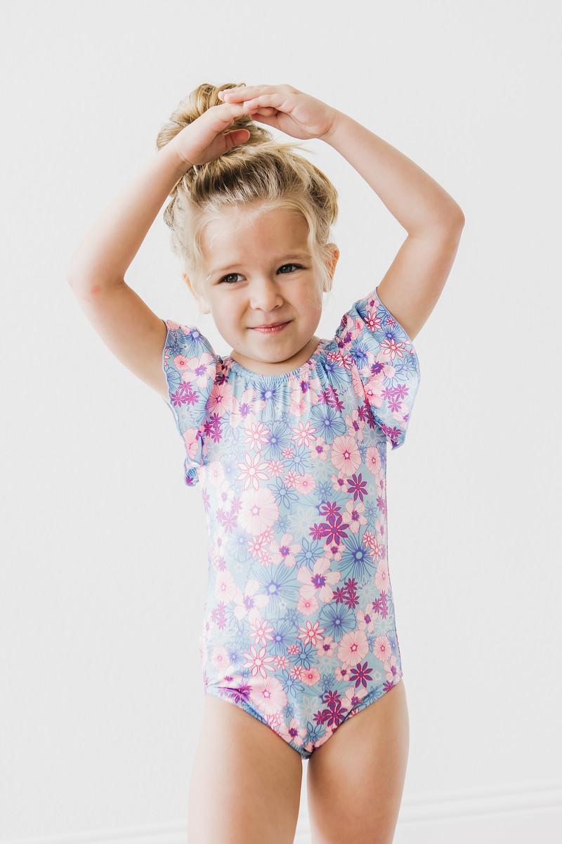 Mila & Rose ® Love Blooms S/S Flutter Sleeve Leotard — lifestyle context