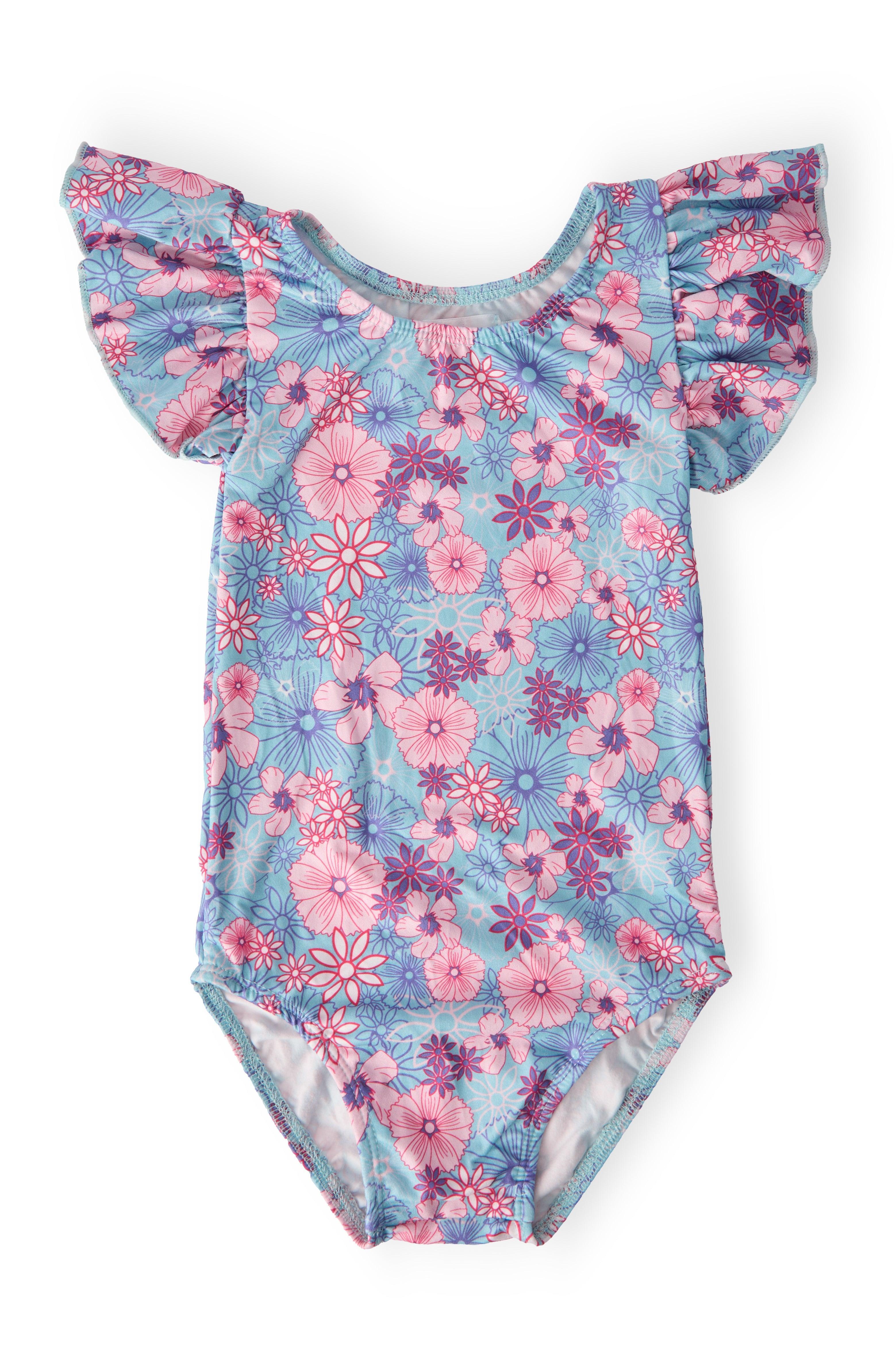Mila & Rose ® Love Blooms S/S Flutter Sleeve Leotard — main product shot