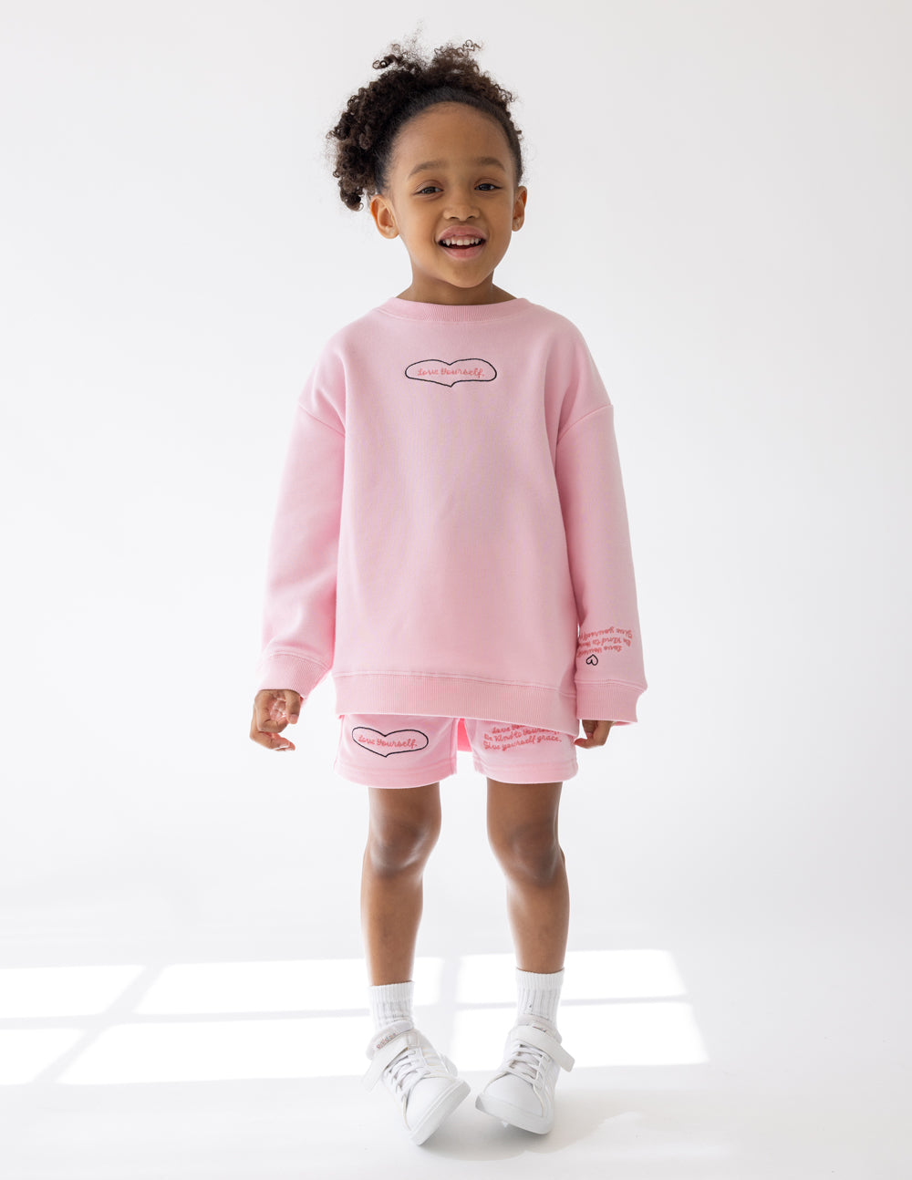 Elevated Faith Love Yourself Kids Crewneck — main product shot