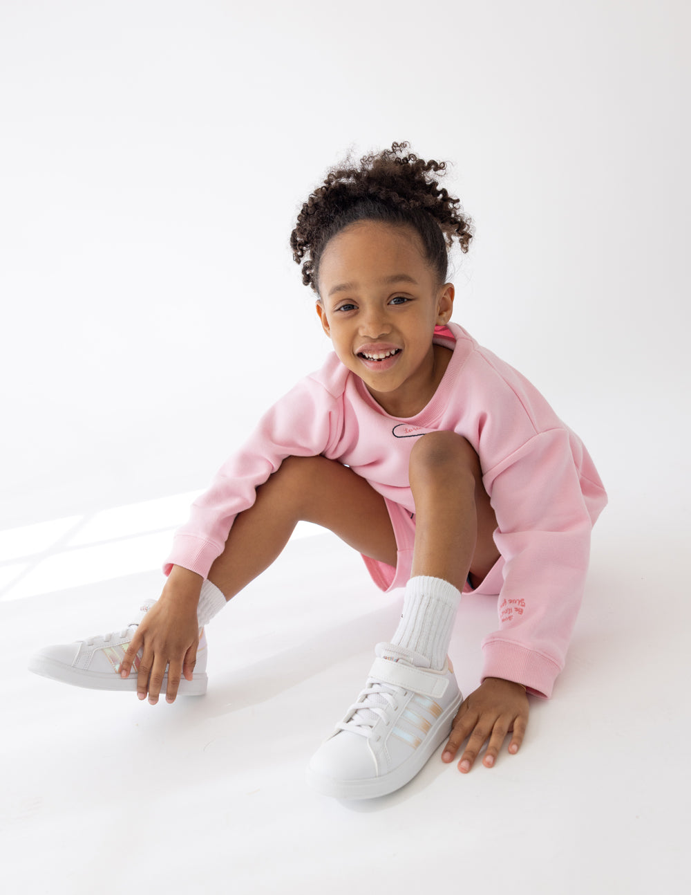 Elevated Faith Love Yourself Kids Crewneck — alternative angle