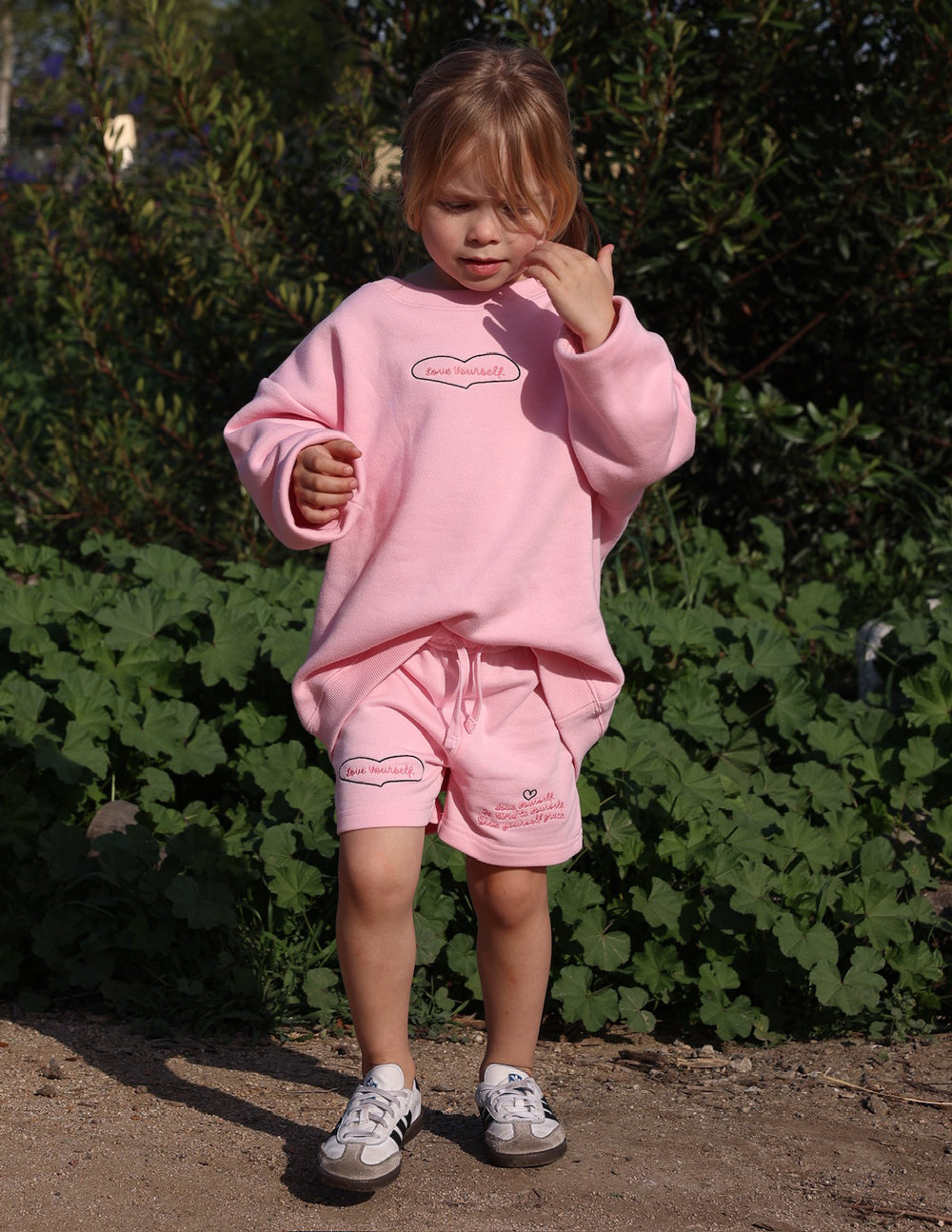 Elevated Faith Love Yourself Kids Crewneck — size reference