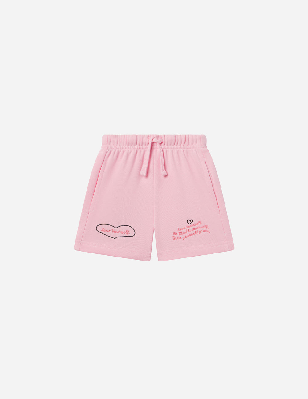 Elevated Faith Love Yourself Kids Short — in-use photo