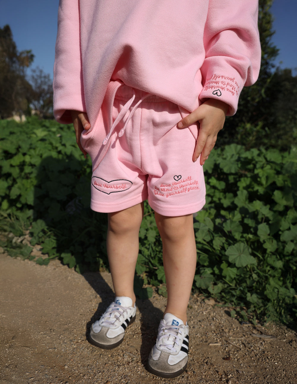 Elevated Faith Love Yourself Kids Short — alternative angle