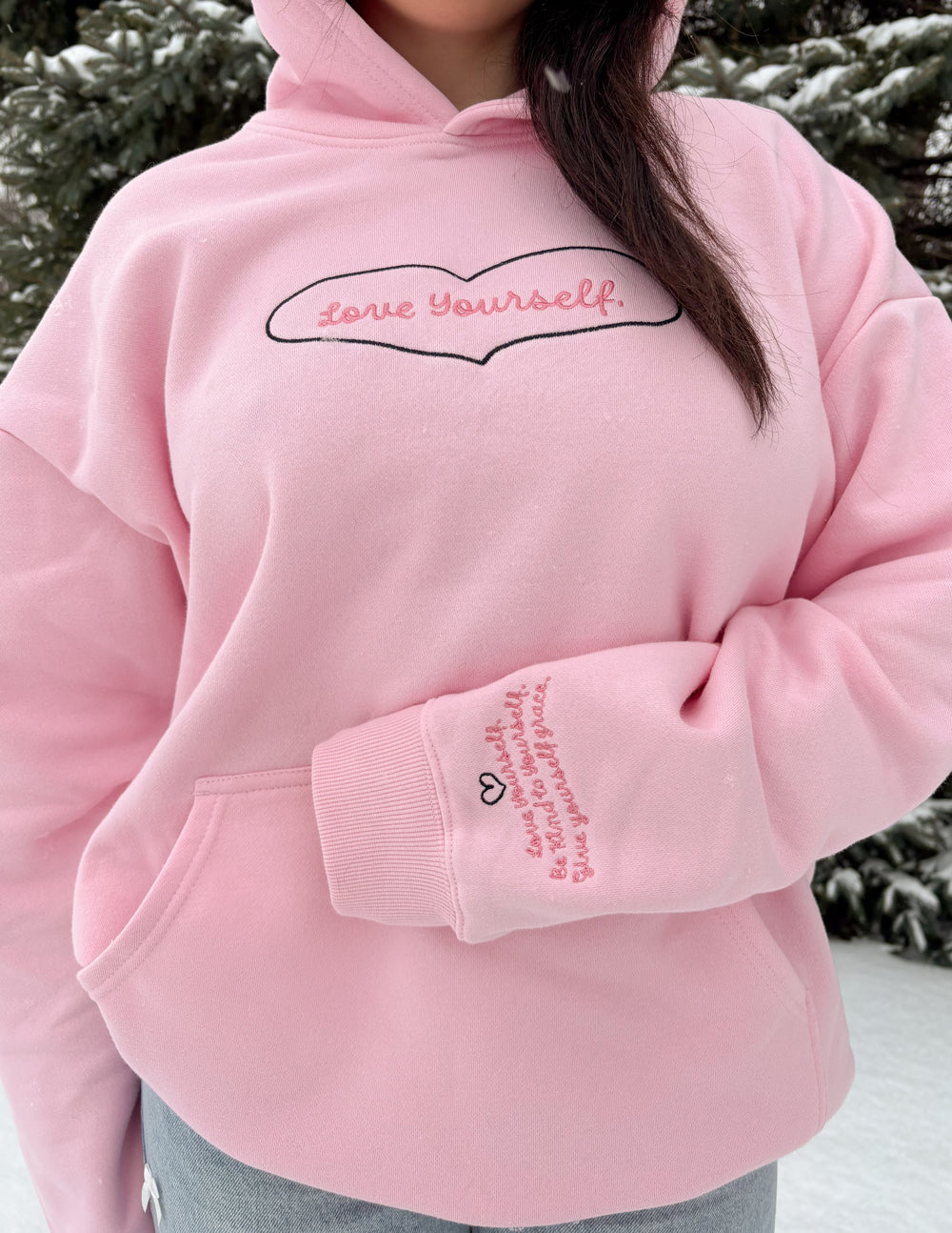 Elevated Faith Love Yourself Unisex Hoodie — alternative angle