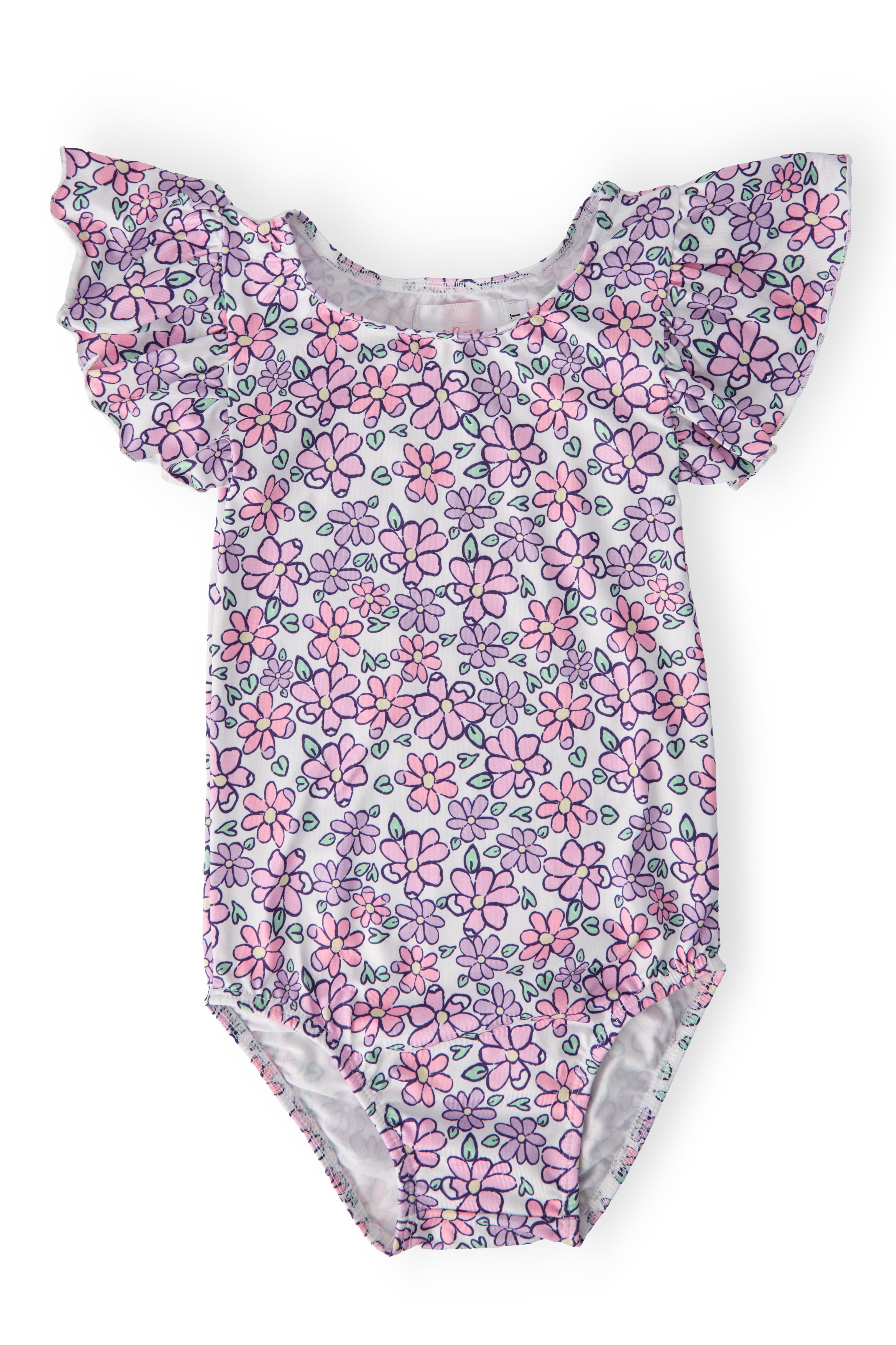 Mila & Rose ® Lovely Lavender S/S Flutter Sleeve Leotard — main product shot