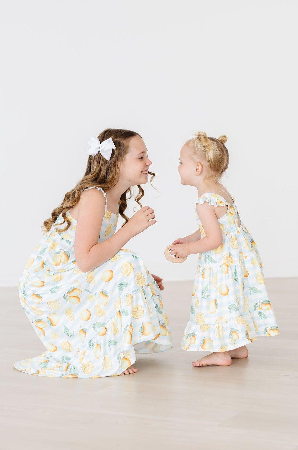 Mila & Rose ® Lovely Lemons Ruffle Maxi Dress — lifestyle context