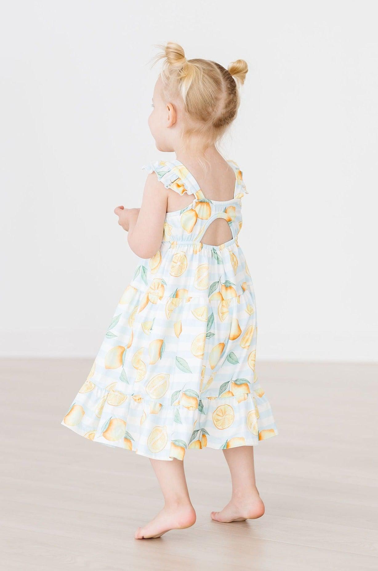 Mila & Rose ® Lovely Lemons Ruffle Maxi Dress — alternative angle
