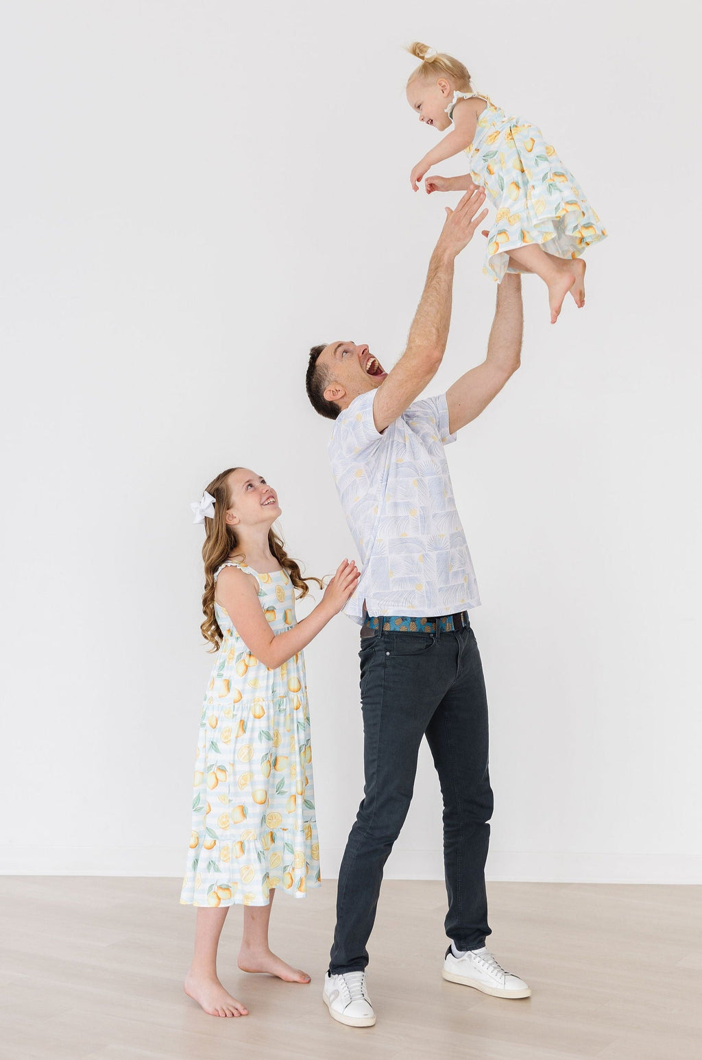 Mila & Rose ® Lovely Lemons Ruffle Maxi Dress — in-use photo