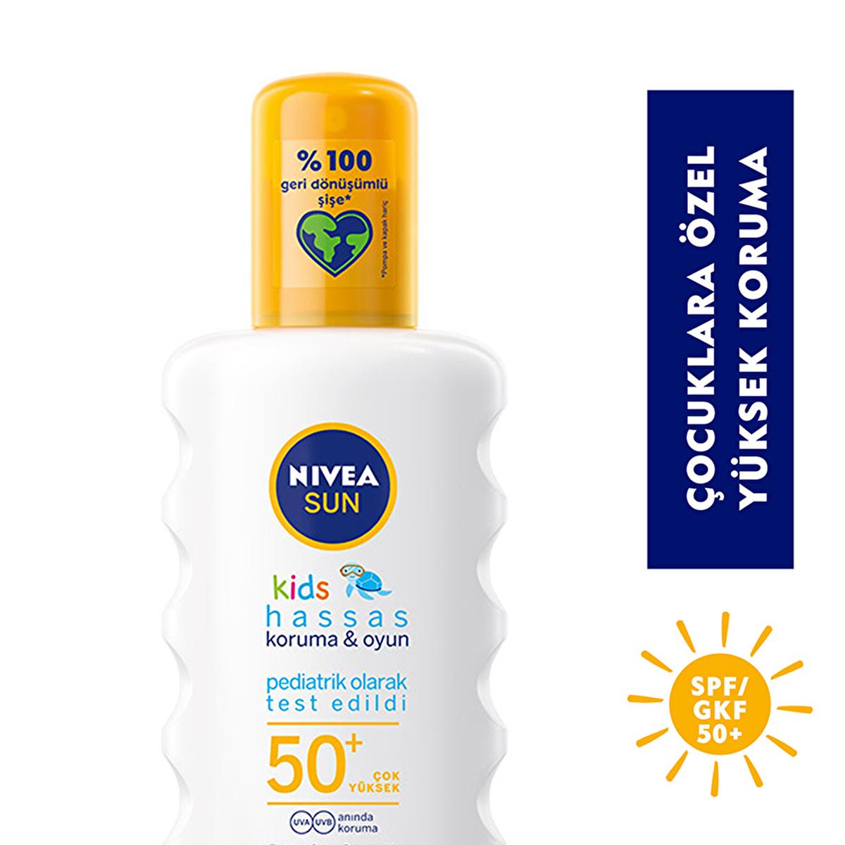 Nivea Baby Sunscreen SPF 50+ - High Protection Kids Sunscreen Spray for Sensitive Skin - Pediatrician Approved & Water Resistant - UVA/UVB Protection