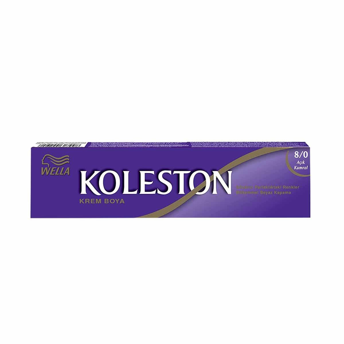 Wella Koleston Single Tüp Boya 8/0 Açık Kumral - Light Ash Blonde Hair Dye for Shine & White Hair Coverage