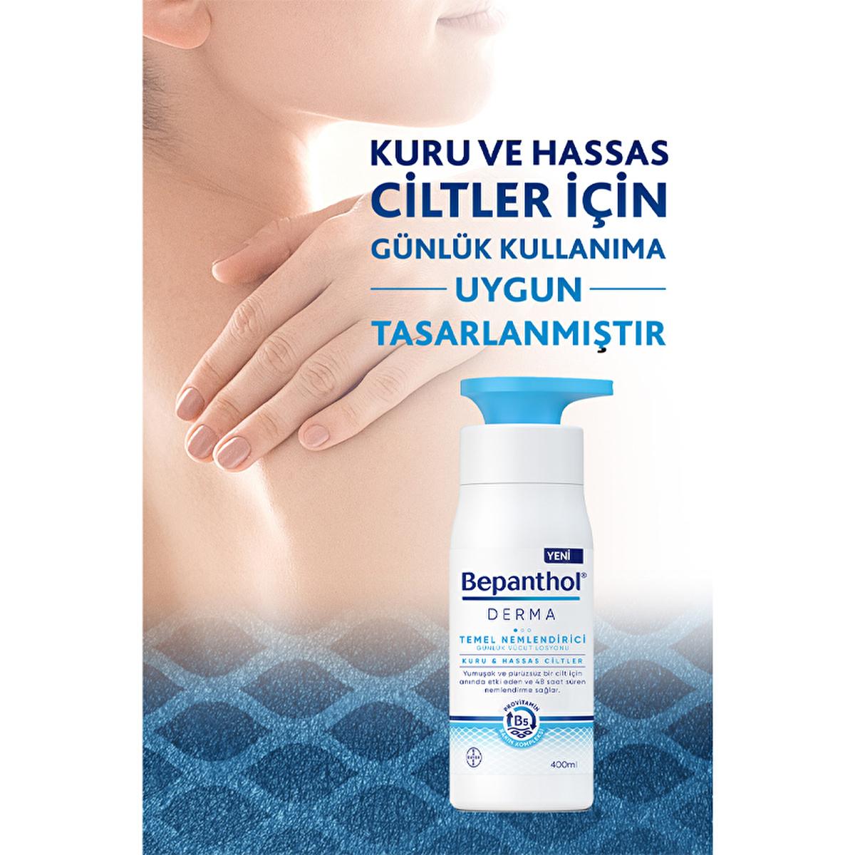 Bepanthol Derma: Hydrating Body Lotion for Dry, Sensitive Skin - Fast Absorbing, Non-Greasy - 13.53 fl oz
