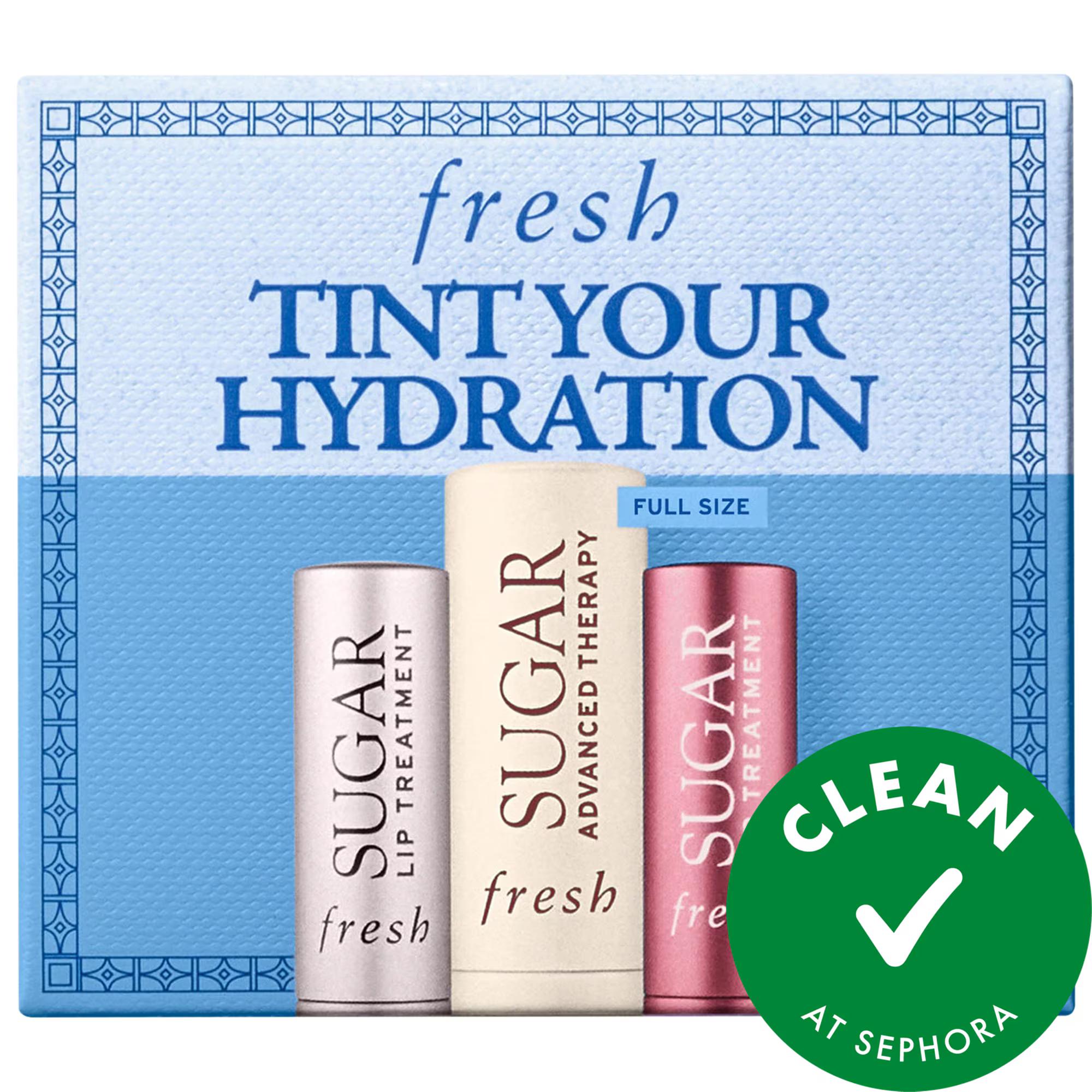 Fresh Beauty: Tint Your Hydration Lip Balm Set - Hydrating, Tinted Lip Care with Sugar, Hyaluronic Acid & Cranberry Seed Oil for Dry Lips