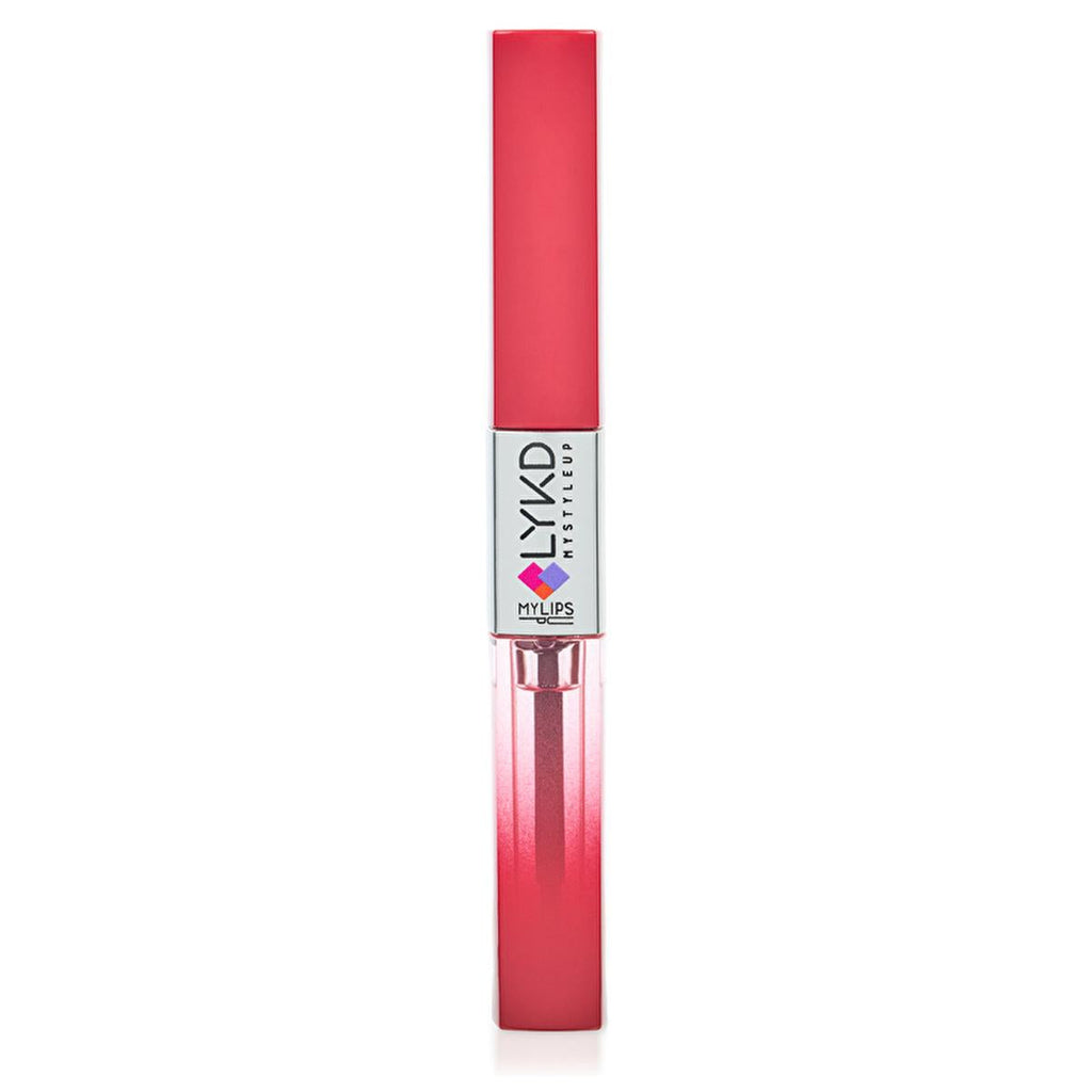 LYKD Double Sided Lipstick & Gloss: Long Lasting, Highly Pigmented Raspberry Lip Color & Non-Sticky Shine