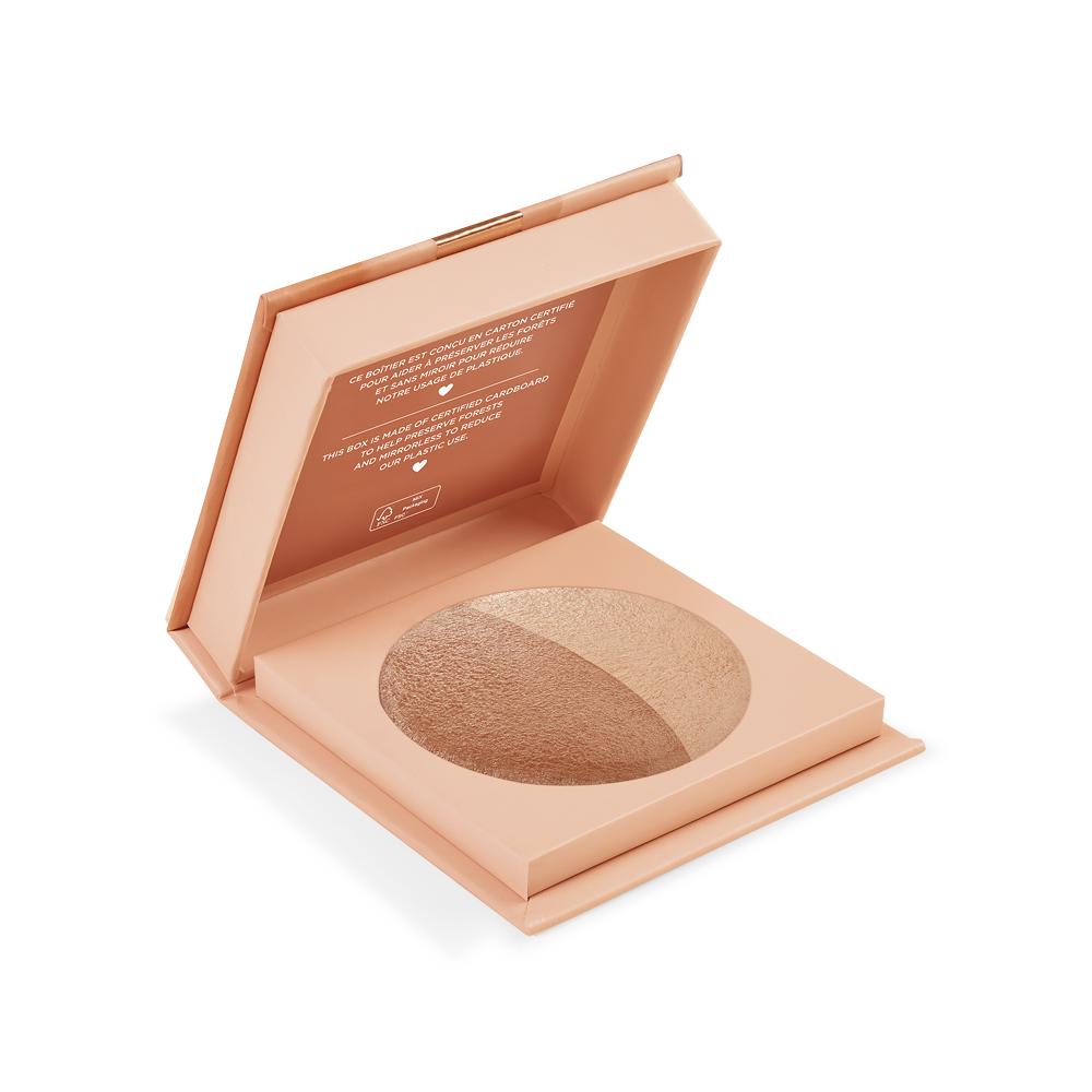 Make Up For Ever Dual-Toned Highlighting Powder for Luminous Face - Shimmering Makeup Powder for Contouring and Highlighting