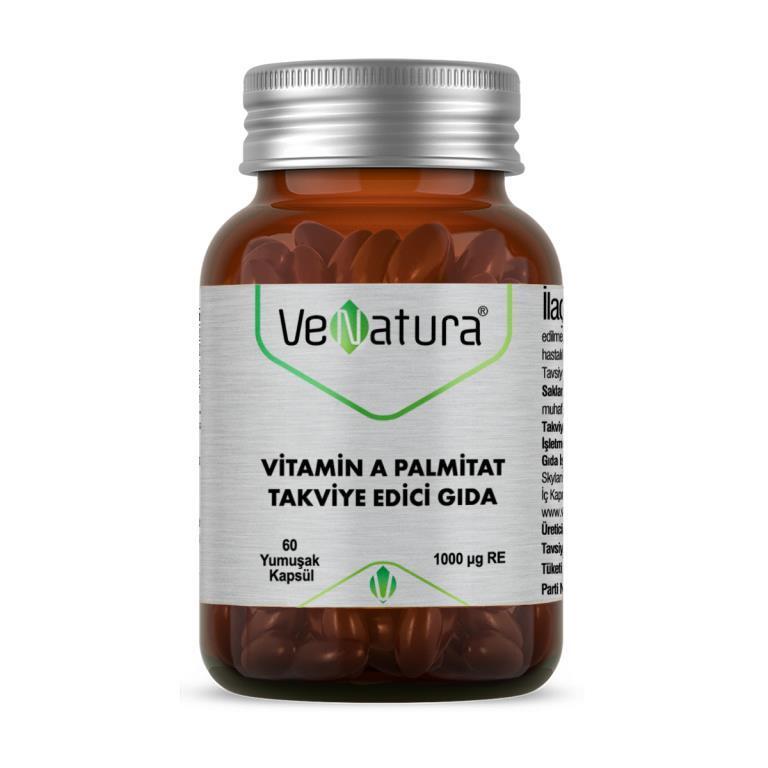VeNatura Vitamin A Palmitate Dietary Supplement - 60 Capsules for Adult Nutrition and Health Support