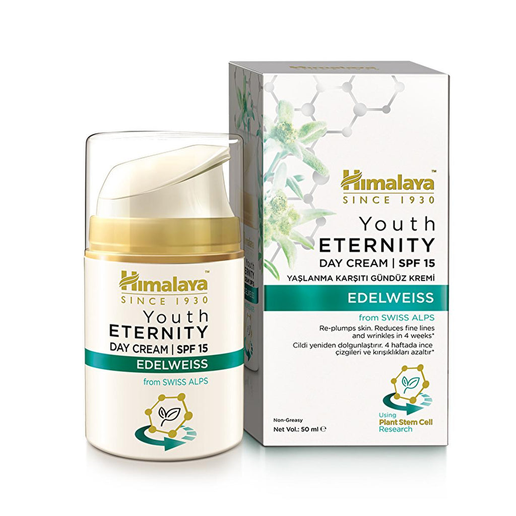Himalaya Youth Eternity Anti-Aging Day Cream SPF15 - Reduces Fine Lines & Wrinkles, Moisturizes & Hydrates Skin