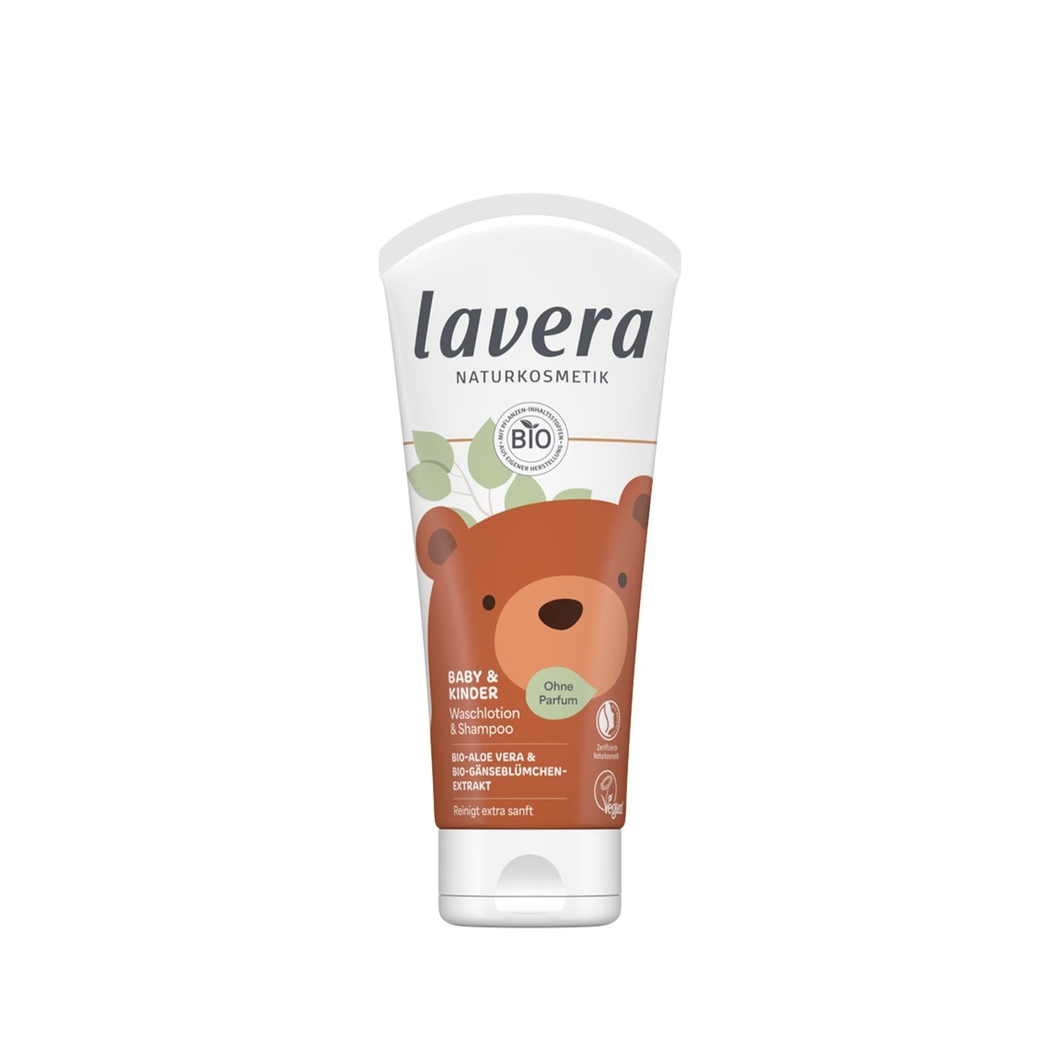 Lavera Baby Kinder: Gentle & Natural 2-in-1 Baby Wash & Shampoo - Organic Cleanser for Sensitive Skin, 200 ml