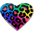 BodyCandy Acrylicious Rainbow Cheetah Print Heart Magnet by Onyx O — main product shot