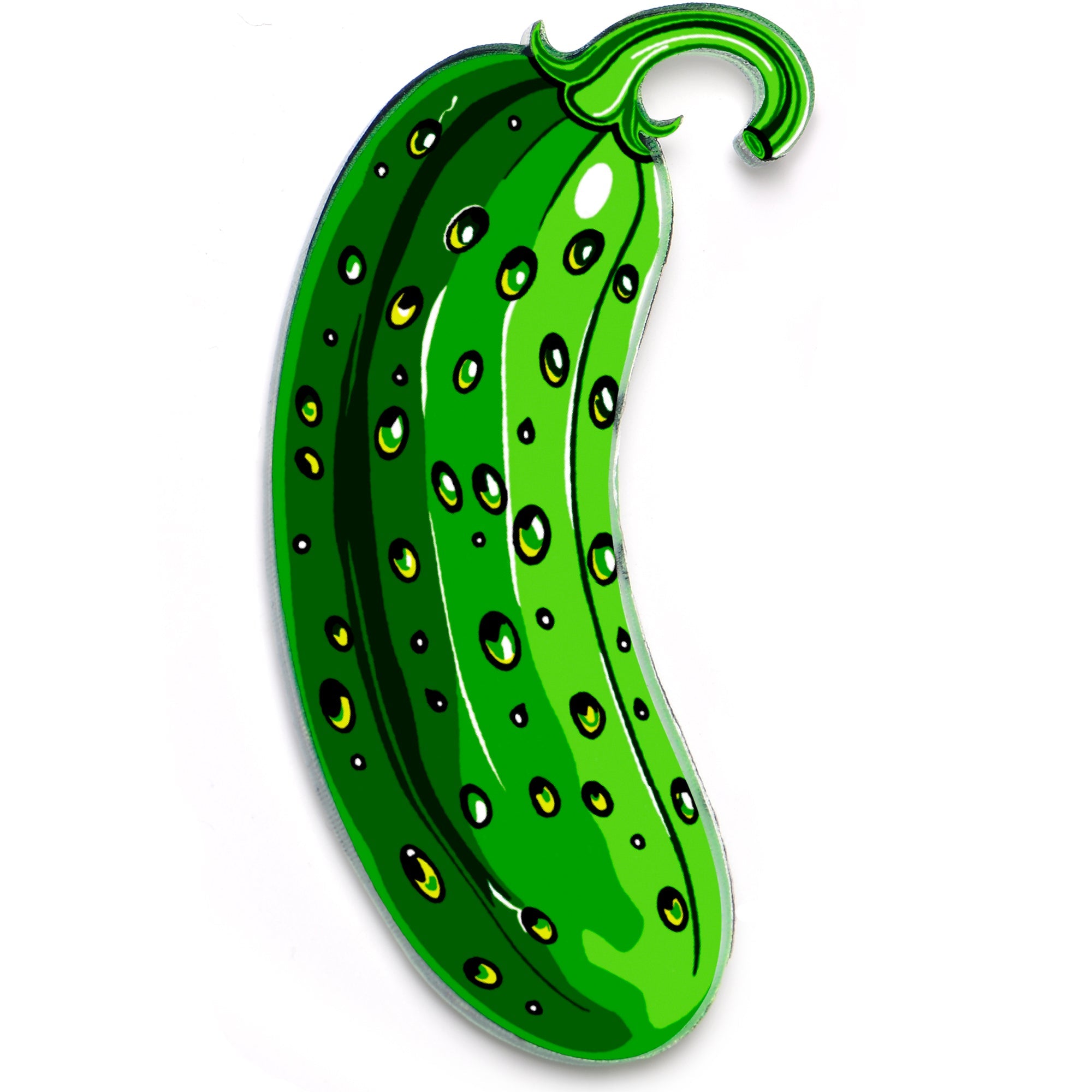 BodyCandy Acrylicious Funky Green Pickle Magnet by Onyx O — lifestyle context