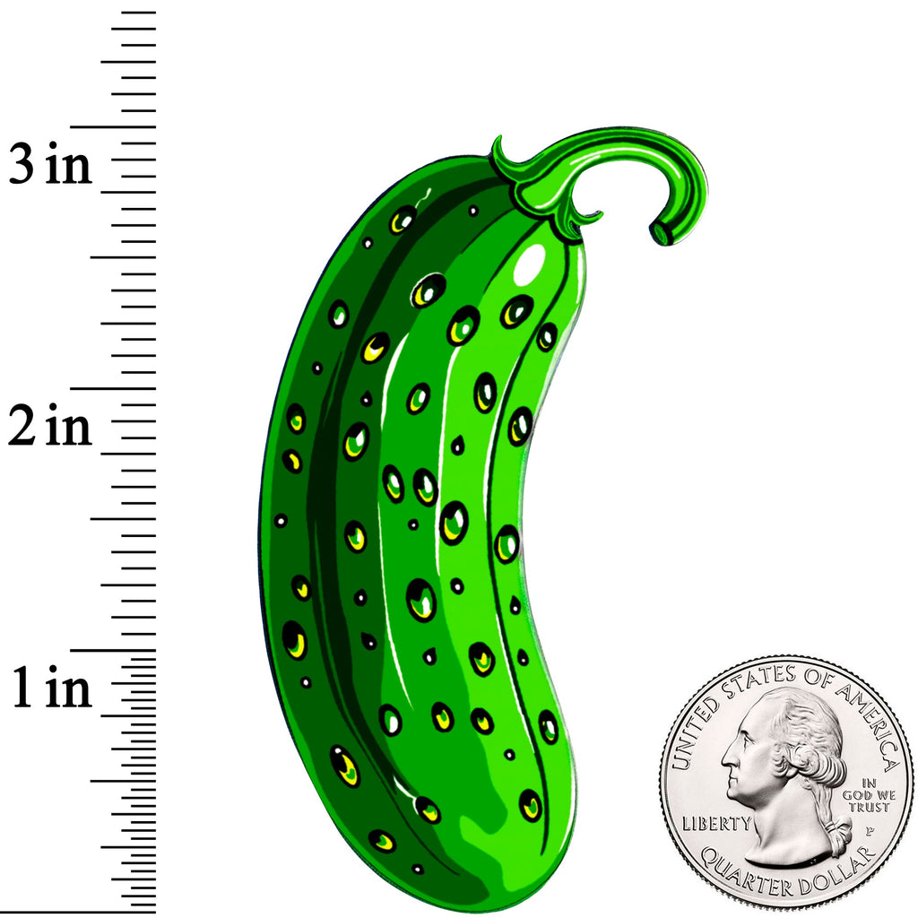 BodyCandy Acrylicious Funky Green Pickle Magnet by Onyx O — alternative angle