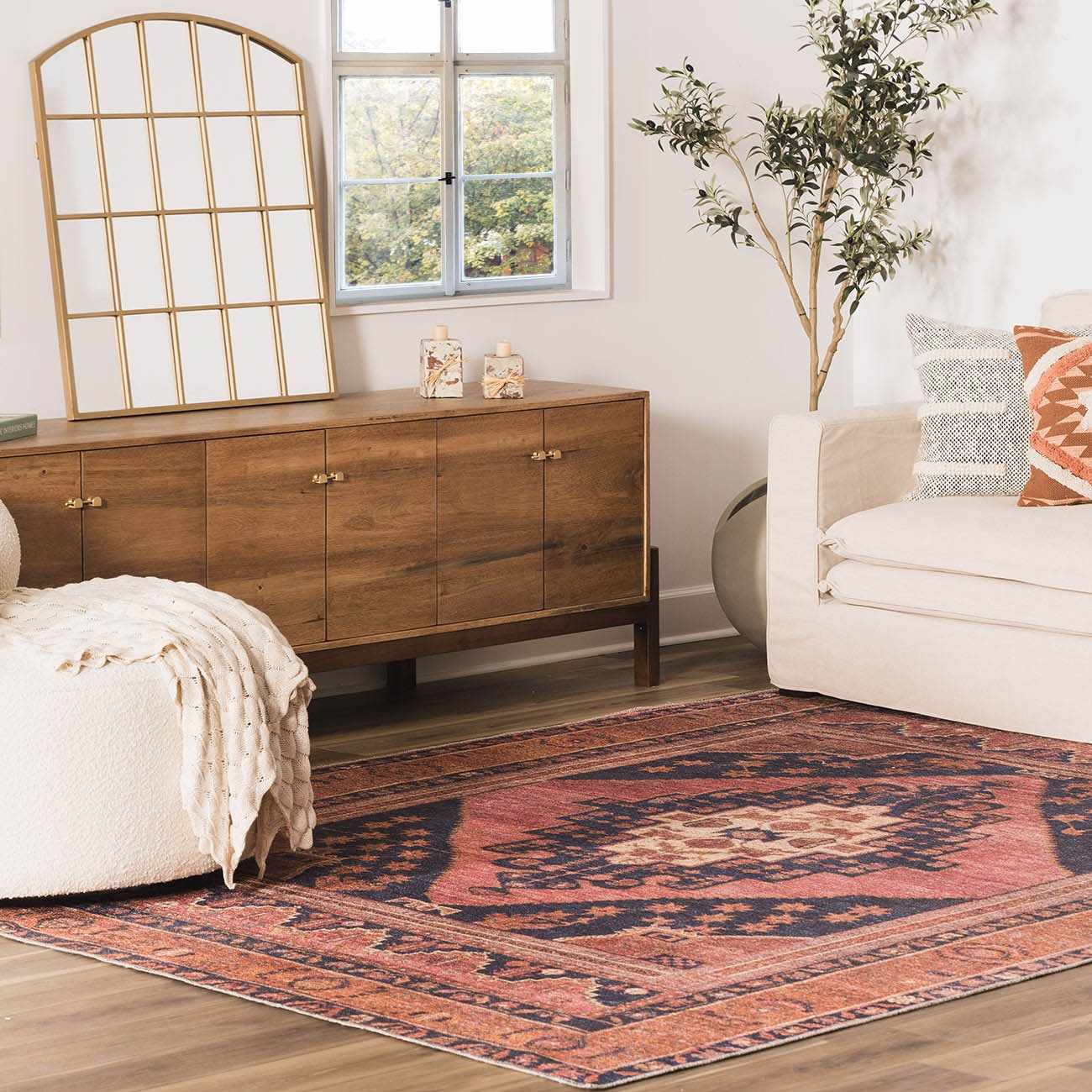 Malamote Vintage Flat Pile Washable Rug – Boutique Rugs, view 2