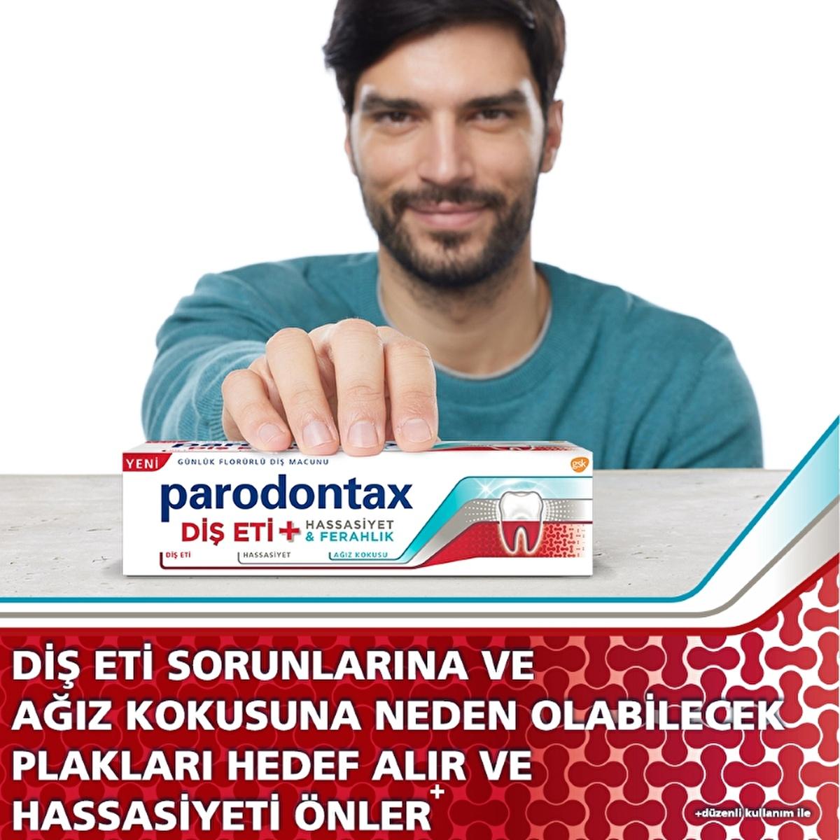 Parodontax Whitening Toothpaste for Sensitive Teeth and Gums - Anti-Plaque, Fluoride, 2.54 fl oz