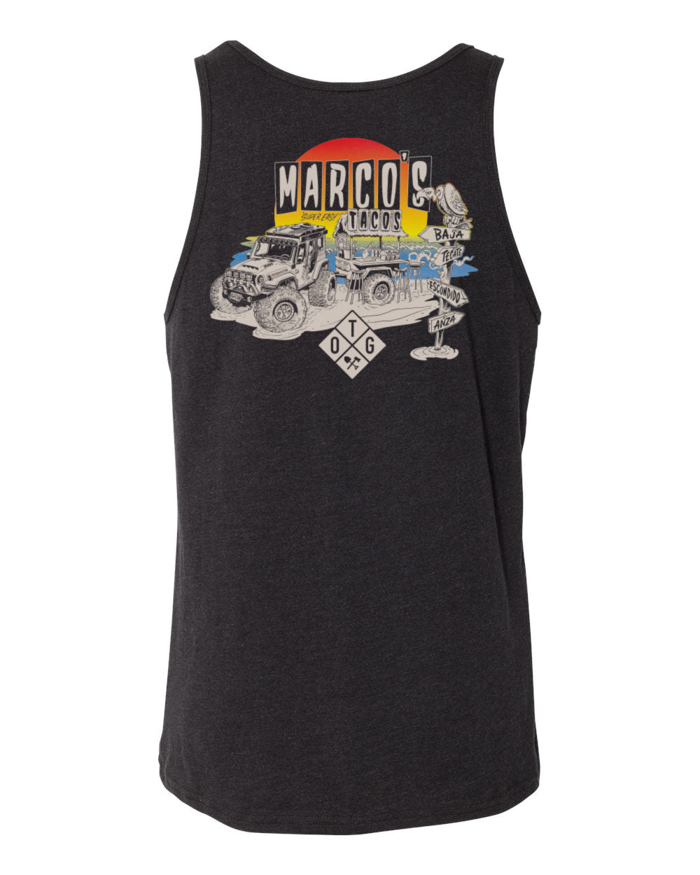 Off The Grid Surplus Off The Grid Surplus Marcos Tacos Tank - Charcoal Black — main product shot