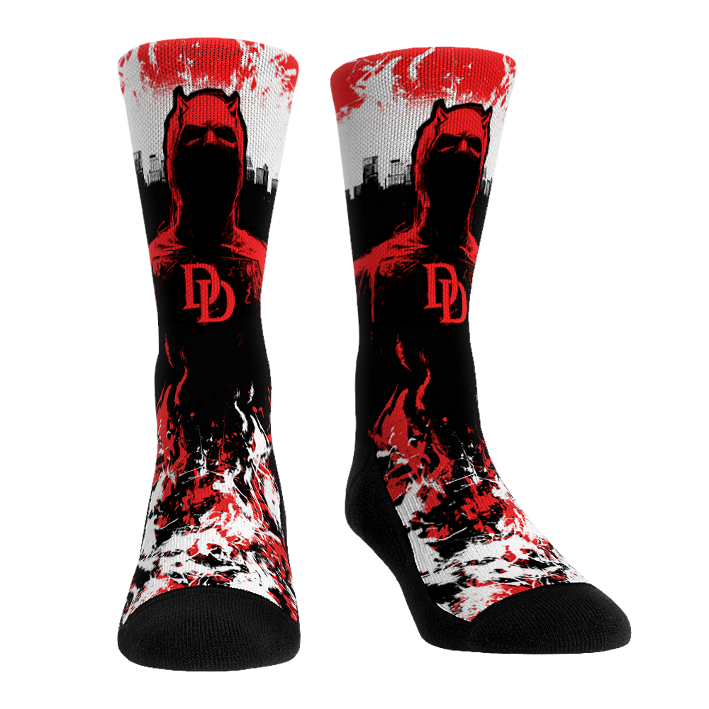 Rock 'Em Socks Rock 'Em Socks Daredevil Born Again - City Flames — main product shot