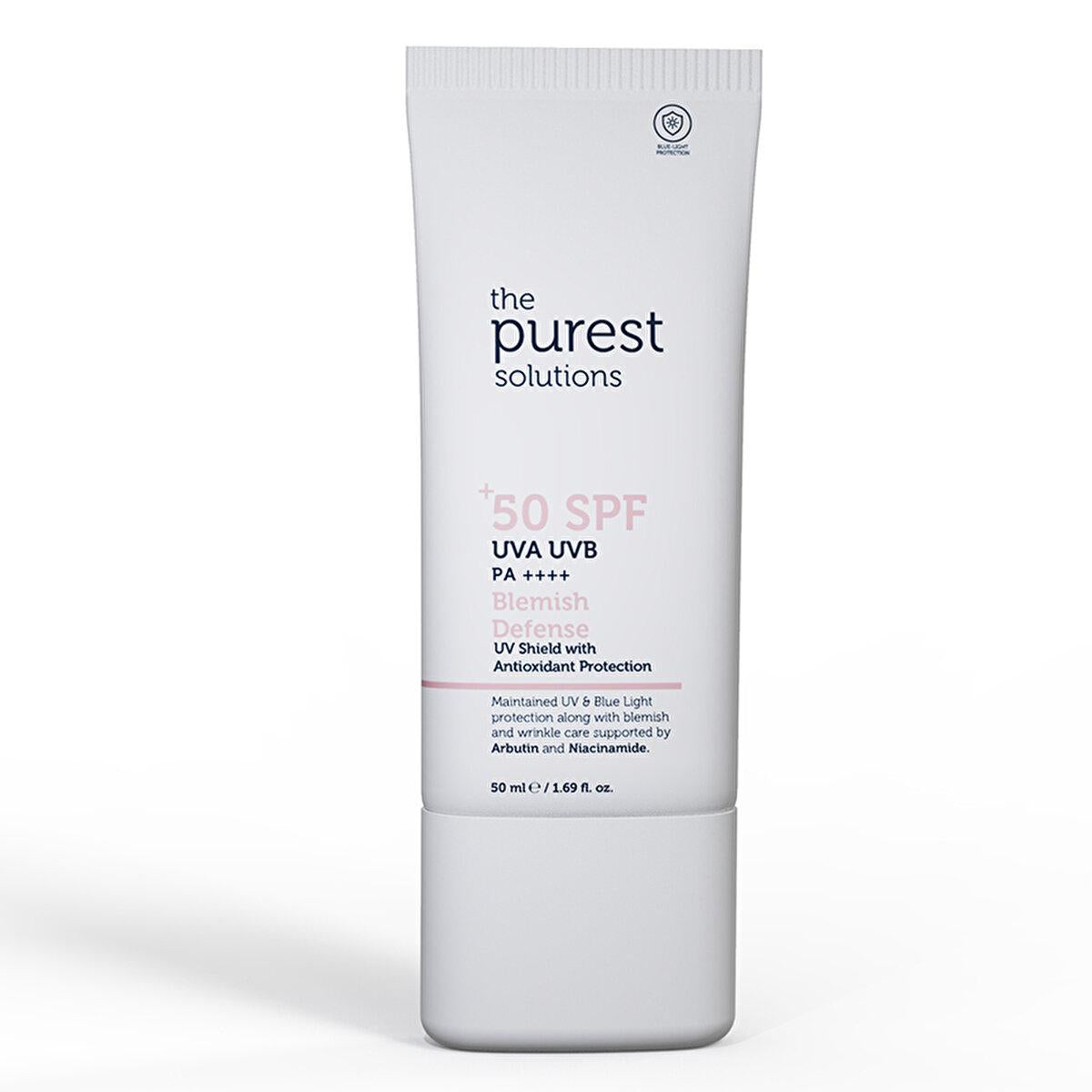 The Purest Solutions Anti-Aging Sunscreen SPF 50+ - Moisturizing Broad-Spectrum Protection for Sensitive Skin