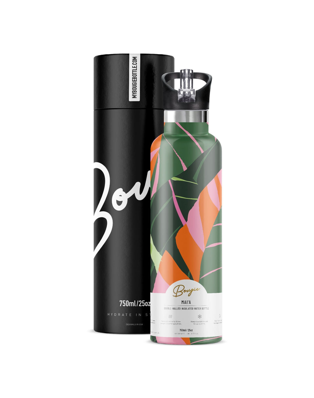 KADOU BOUTIQUE My Bougie Water Bottle - 25 oz. — fabric or material detail