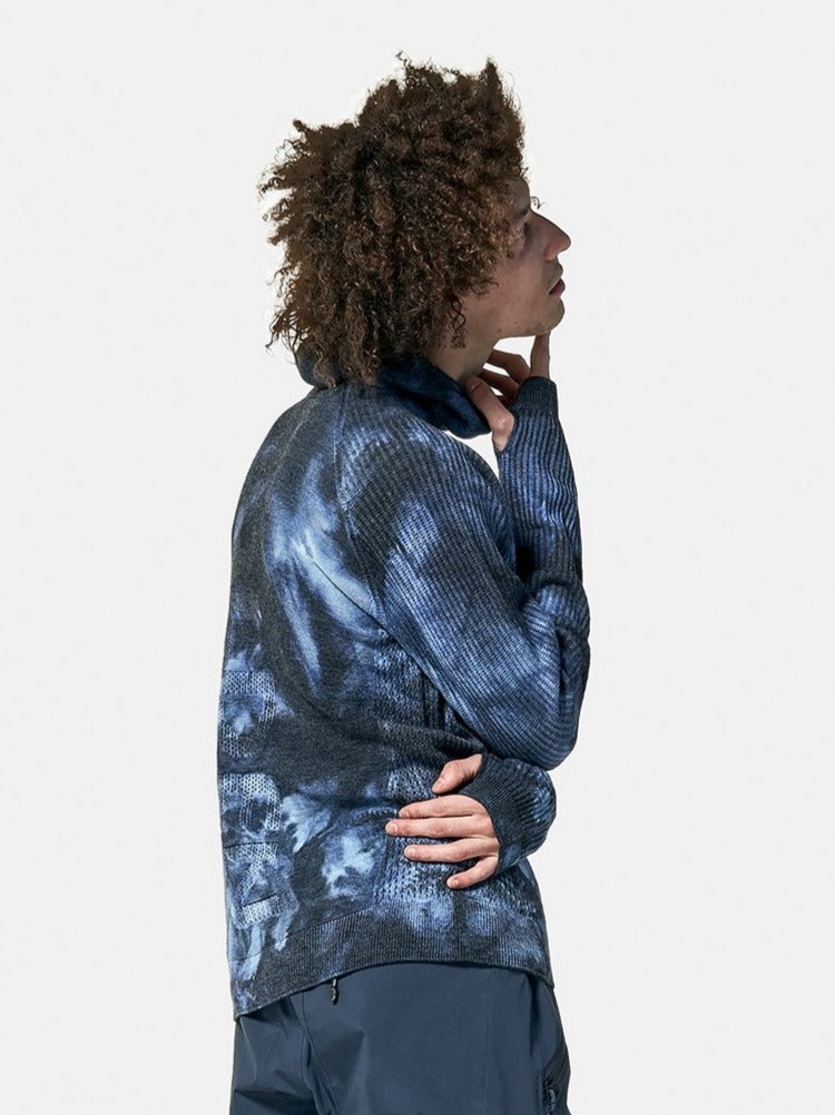 Holden Outerwear Balaclava Sweater - Navy Wave Dye — lifestyle context
