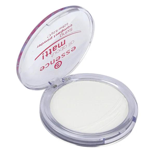Essence Matt Fixing Compact Face Powder - Long Lasting Oil Control, Smooth Matte Finish - Perfect for Oily Skin & Makeup Setting - 8 gr