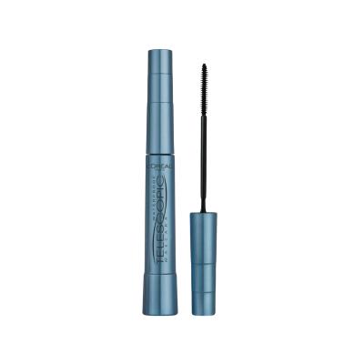 L'Oreal Paris Telescopic Waterproof Mascara - Black Lengthening Mascara for Long, Defined Lashes - Smudge-Proof, All-Day Wear