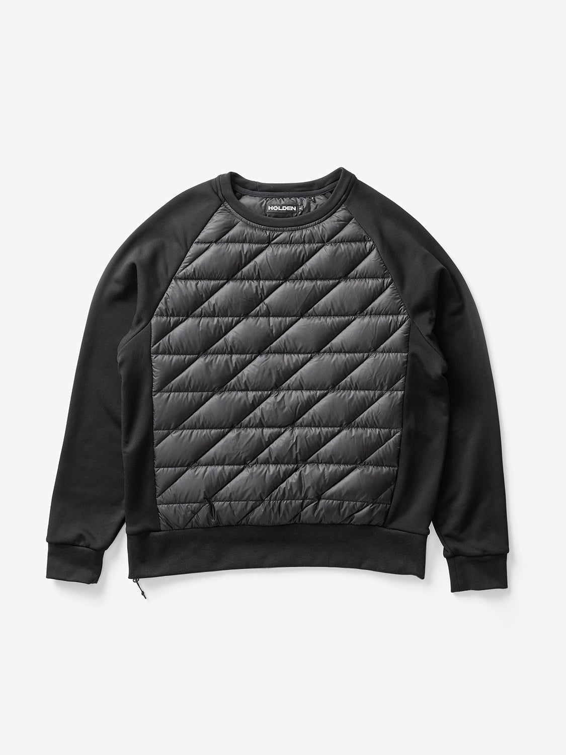 Holden Outerwear Down Crew Sweater - Black — side view