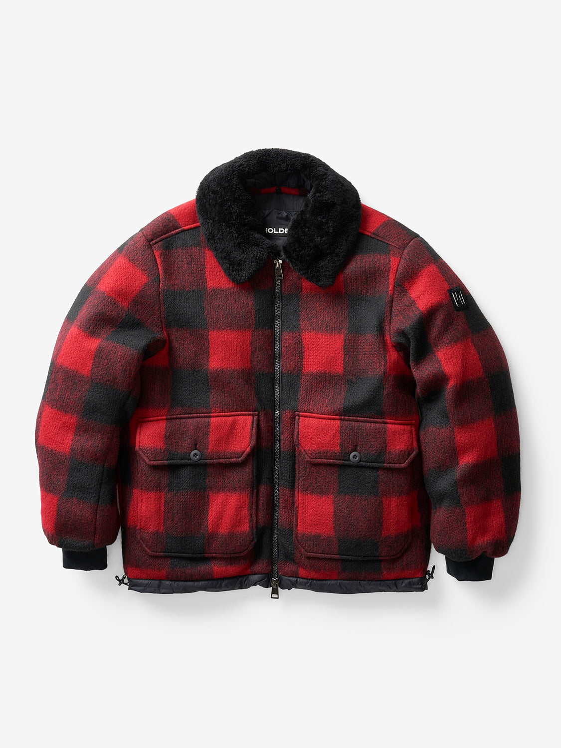 Holden Outerwear Down Field Jacket - Red/Black Plaid — side view
