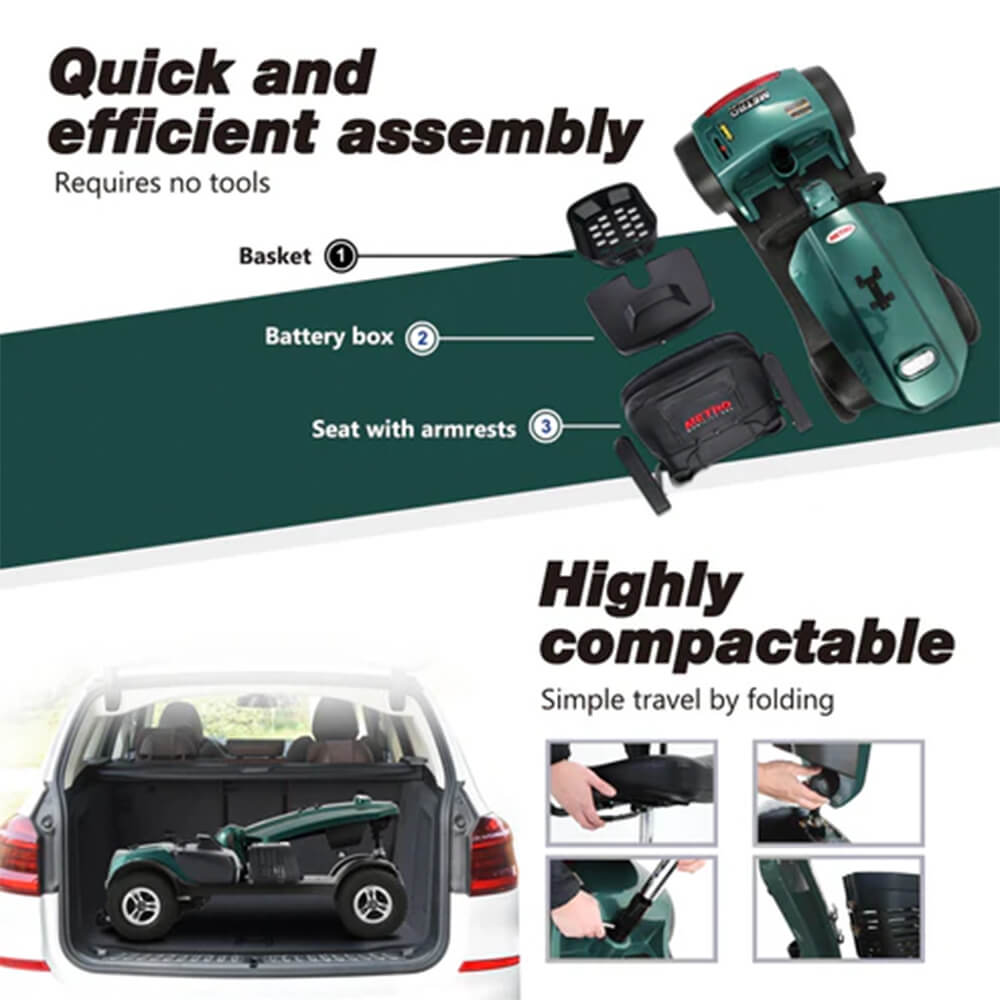 Metro Mobility Max Plus 24V/20AH Heavy Duty Electric Drive Mobility Scooter, 300LBS (SAK93164) – SAKSBY WHOLESALE, view 9