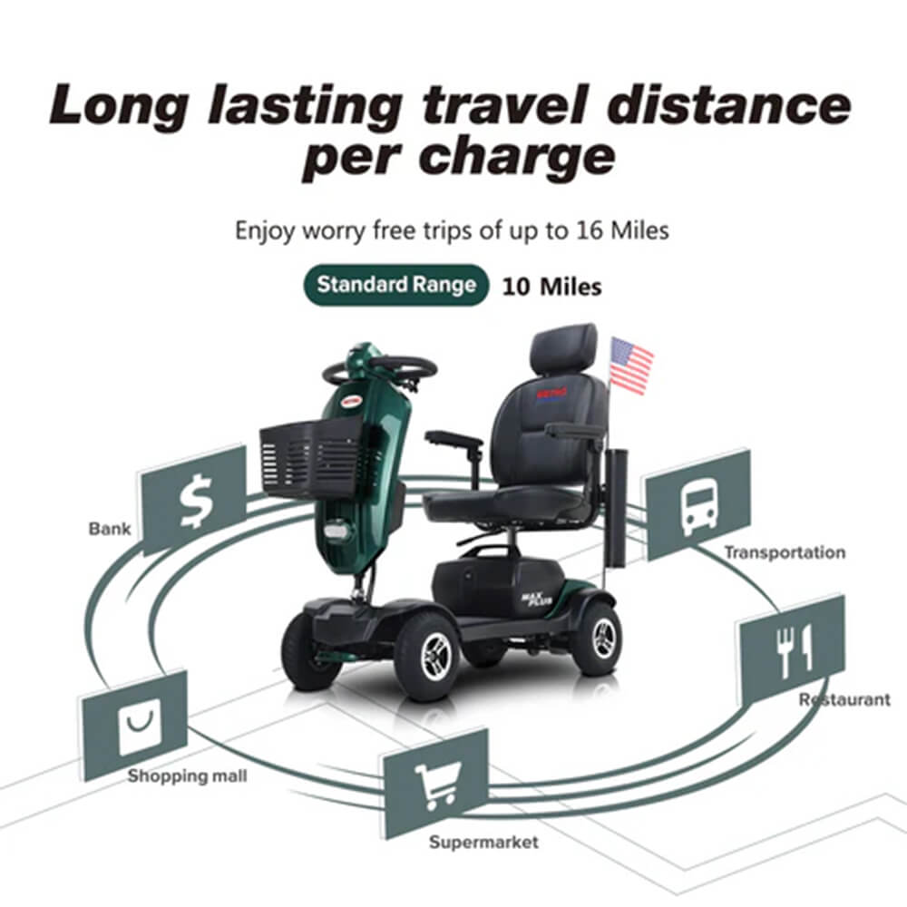 Metro Mobility Max Plus 24V/20AH Heavy Duty Electric Drive Mobility Scooter, 300LBS (SAK93164) – SAKSBY WHOLESALE, view 12