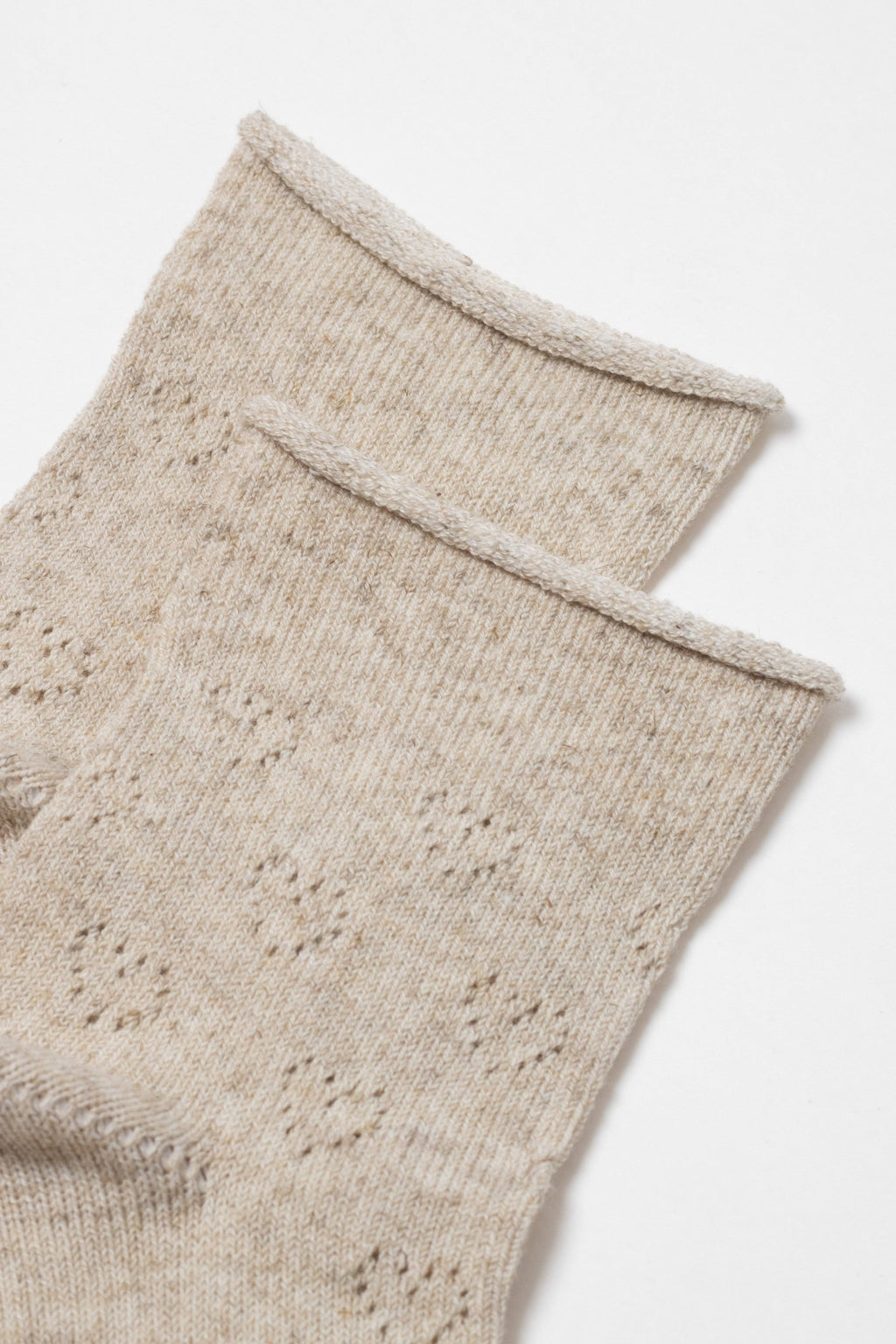 TheRanok.com Cotton Linen Socks Conte Classic 542 - Hearts Pattern — alternative angle